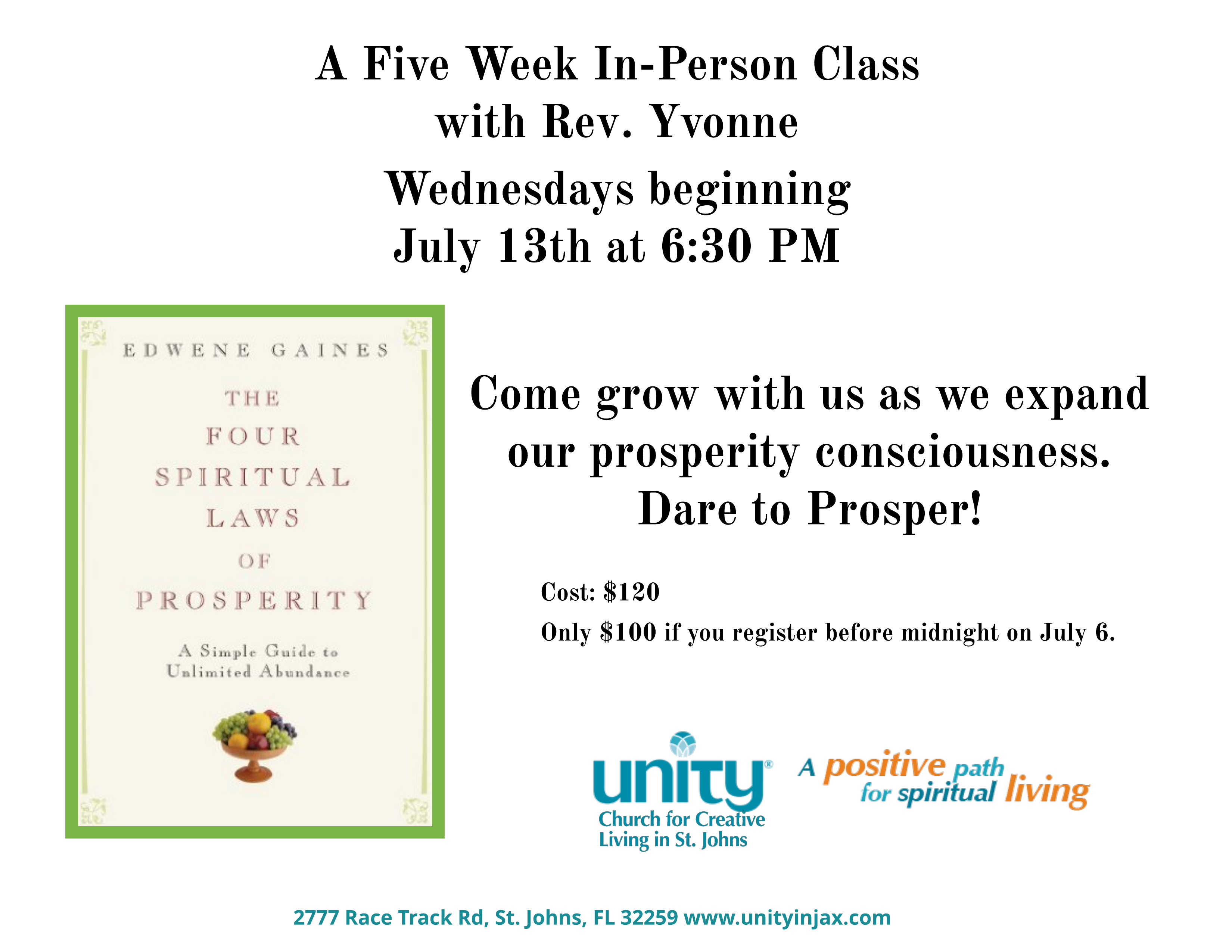 The Four Spiritual Laws of Prosperity Flyer