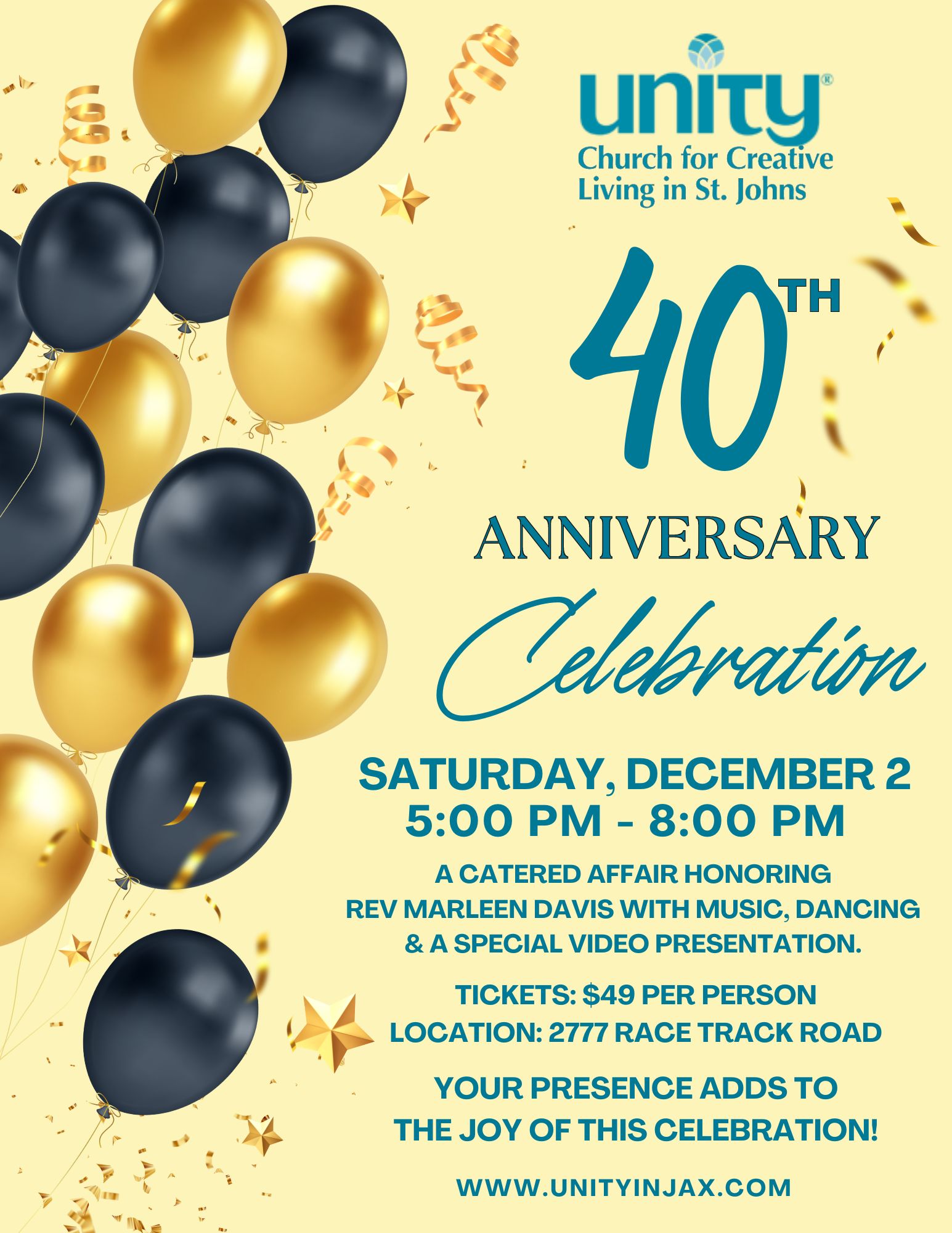 40th Anniversary Celebration Flyer 12022023